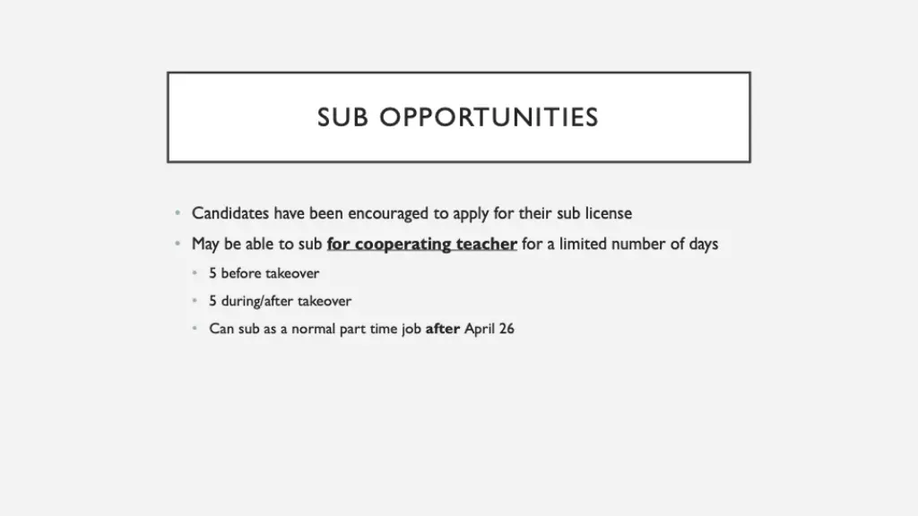 sub opportunities