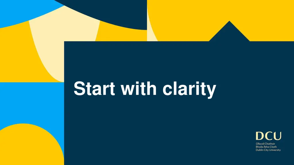 start with clarity