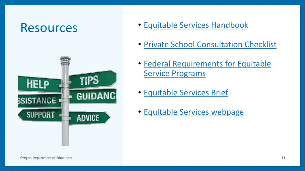 equitable services handbook