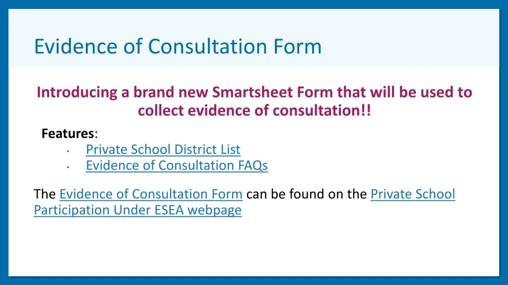 evidence of consultation form