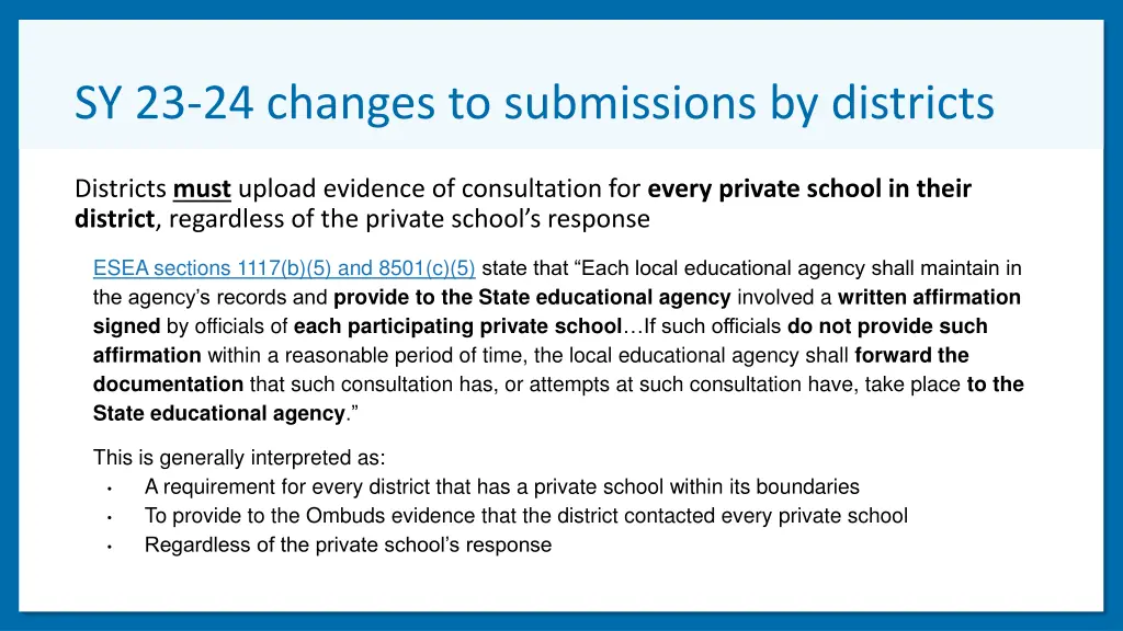 sy 23 24 changes to submissions by districts