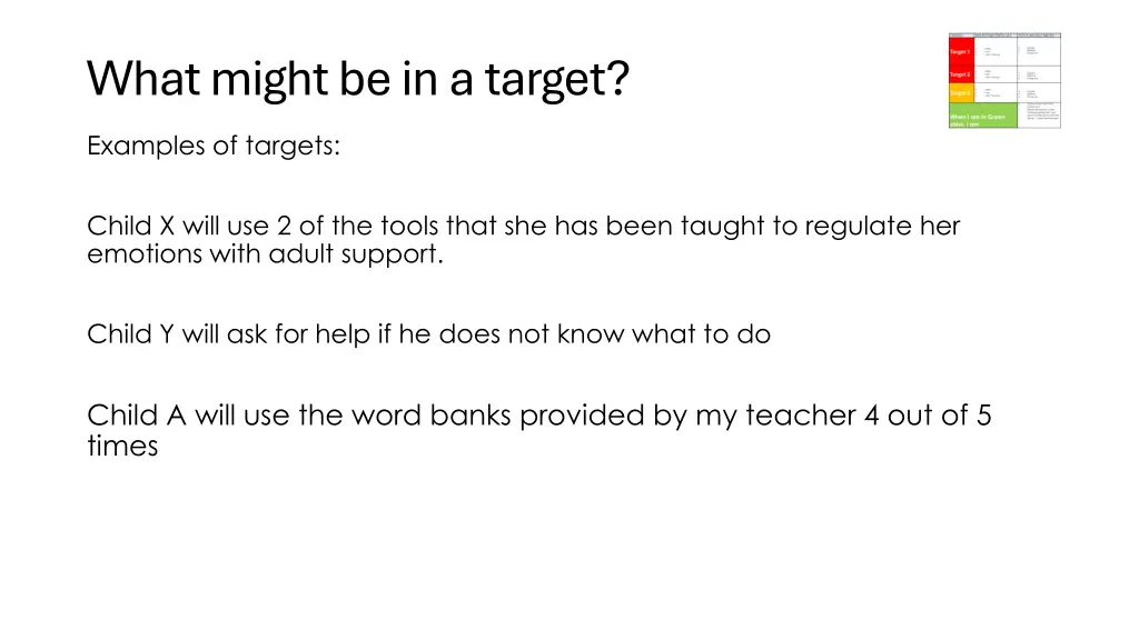 what might be in a target