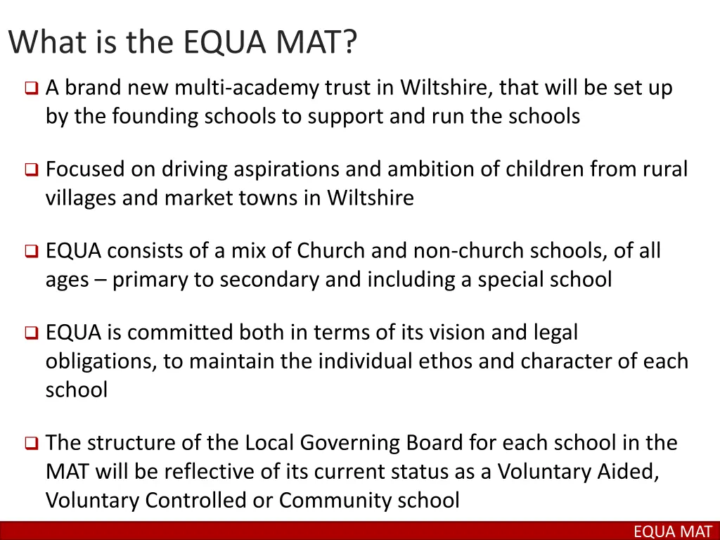 what is the equa mat