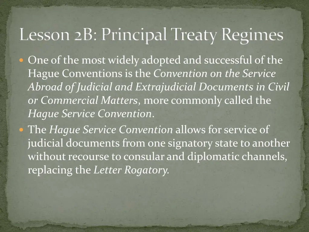 lesson 2b principal treaty regimes