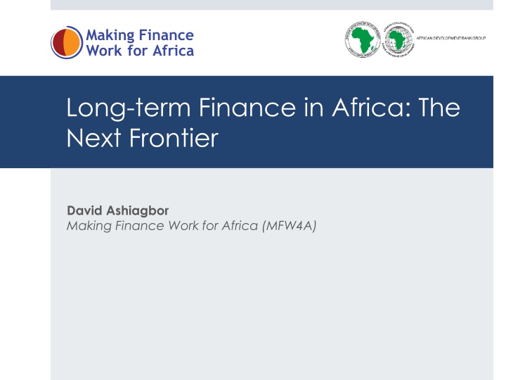 making finance work for africa