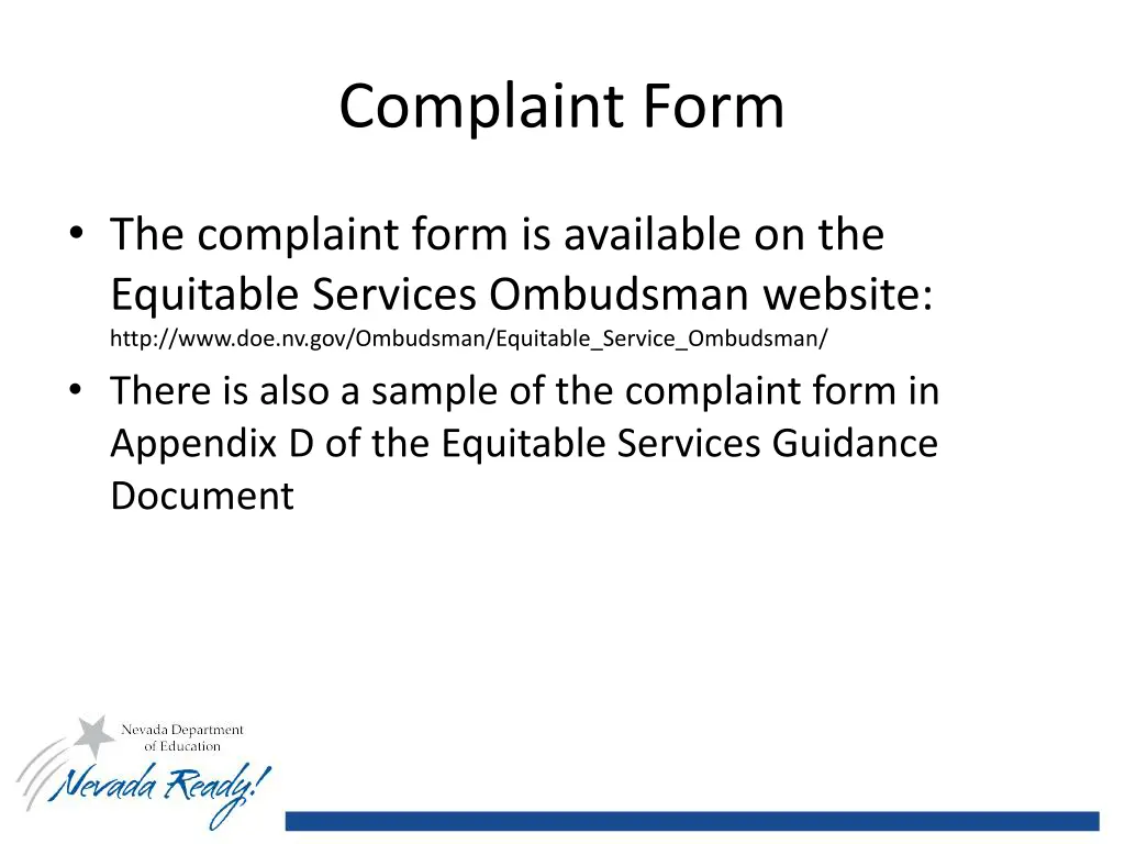 complaint form