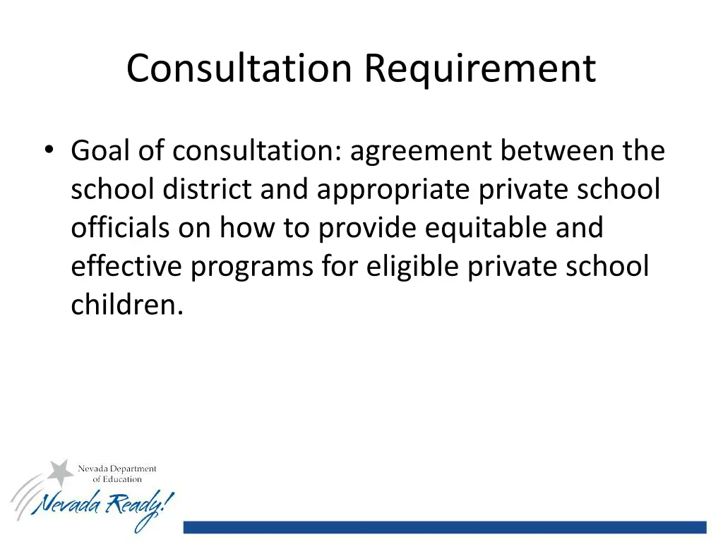 consultation requirement