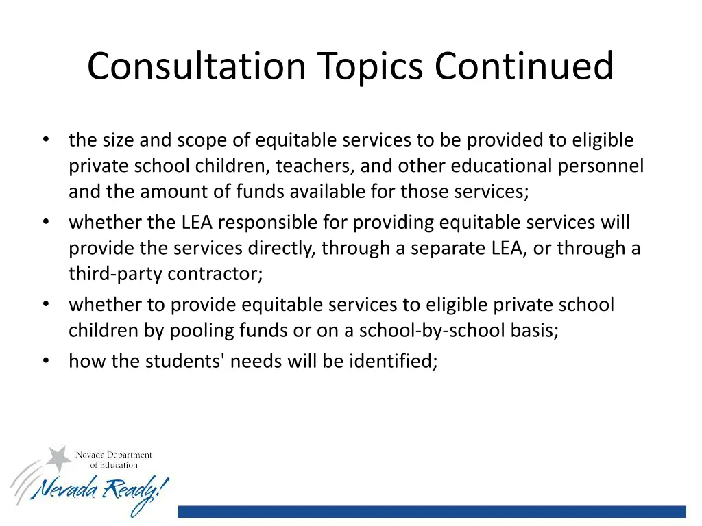 consultation topics continued