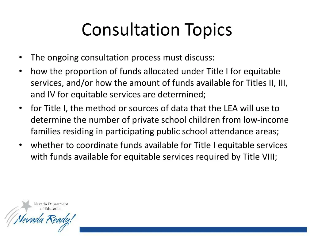 consultation topics