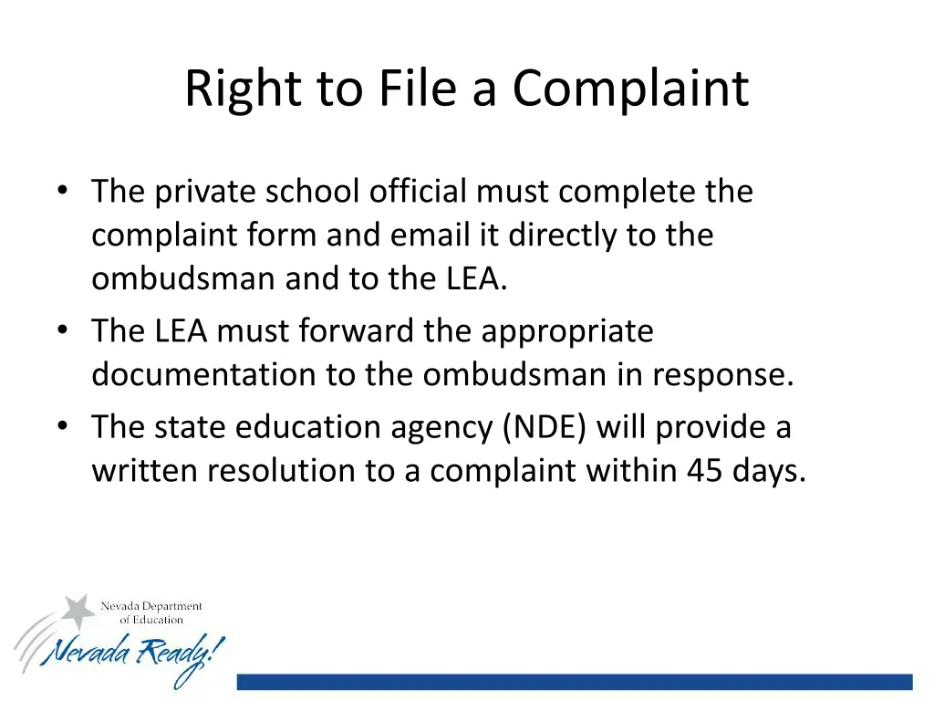 right to file a complaint 1