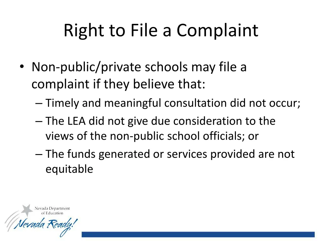 right to file a complaint