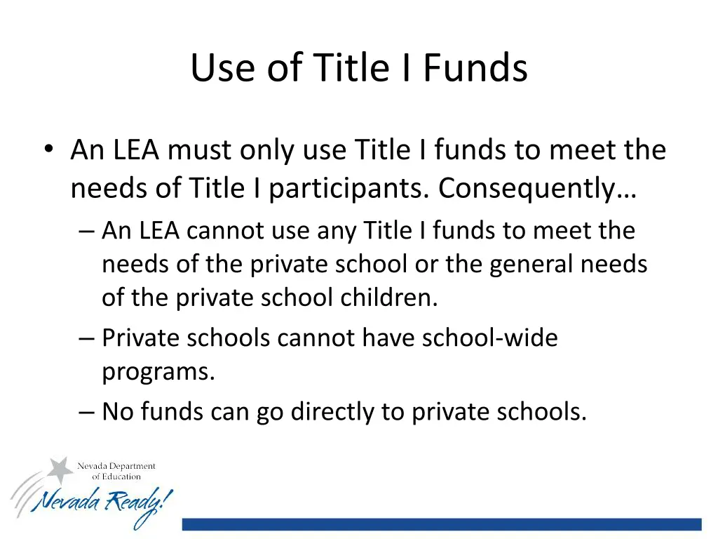 use of title i funds