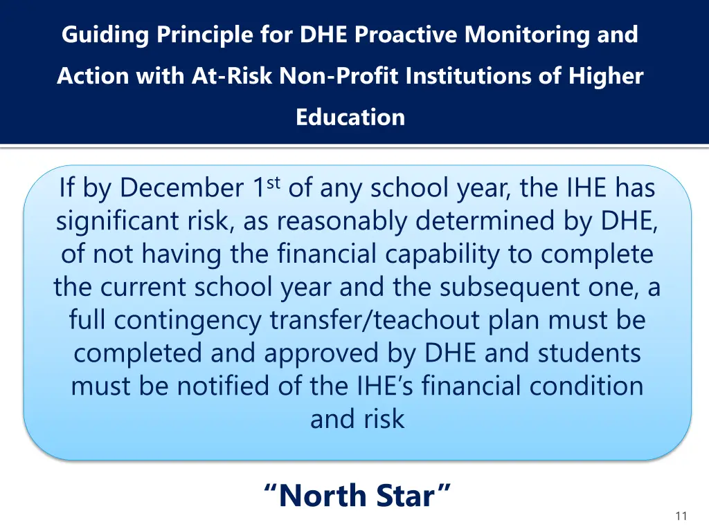 guiding principle for dhe proactive monitoring