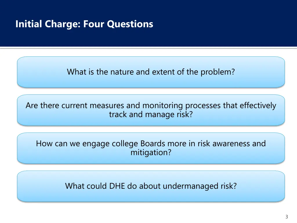 initial charge four questions