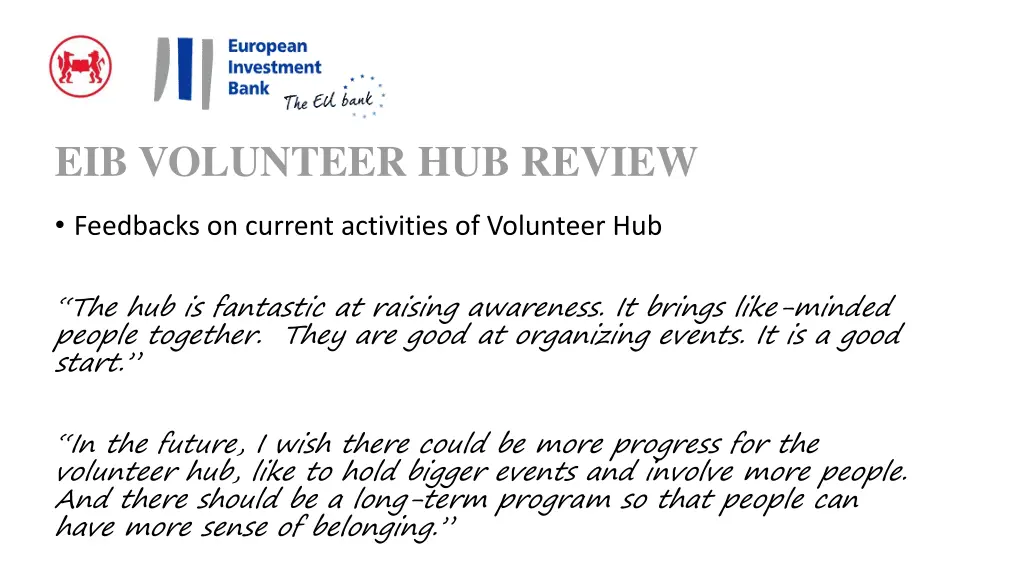 eib volunteer hub review