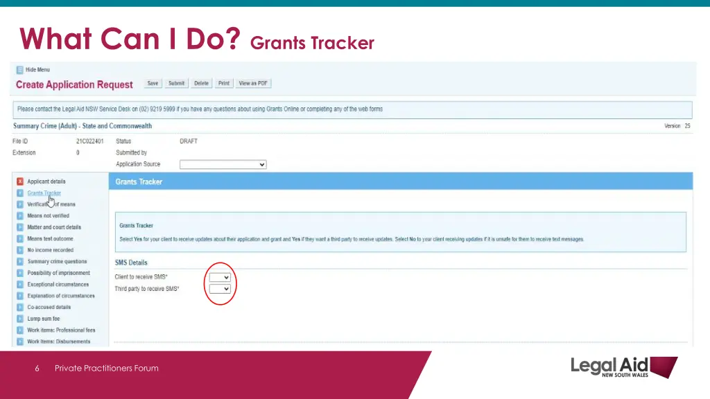 what can i do grants tracker