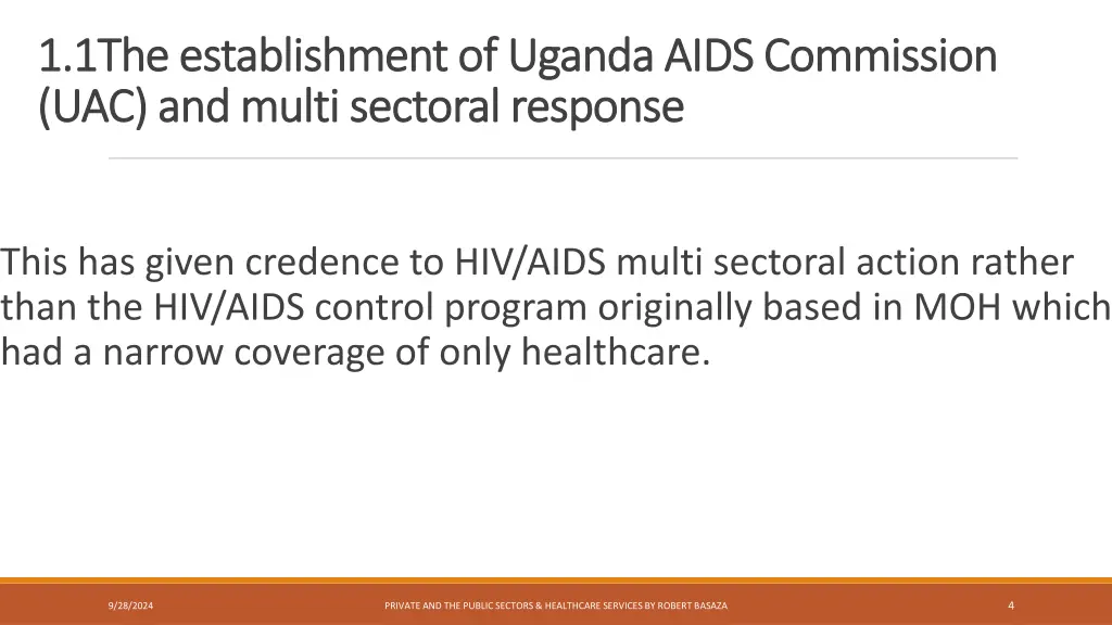 1 1the establishment of uganda aids commission