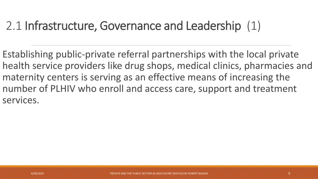 2 1 infrastructure governance and leadership