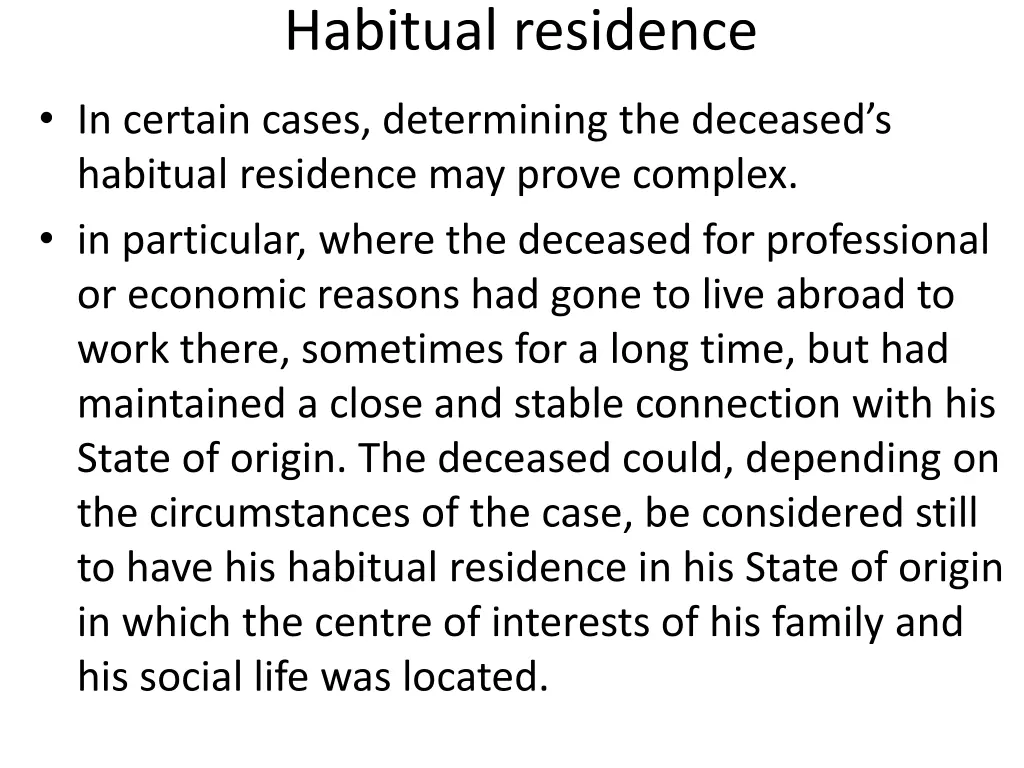 habitual residence