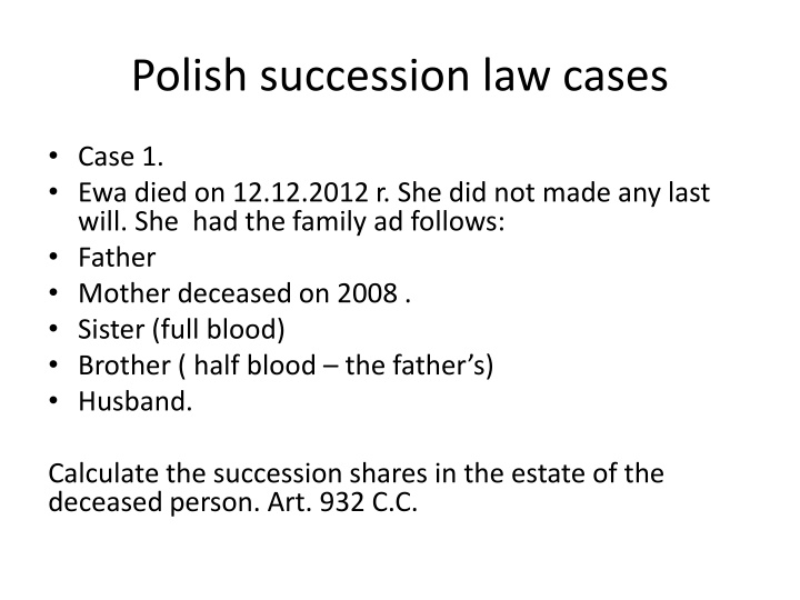 polish succession law cases