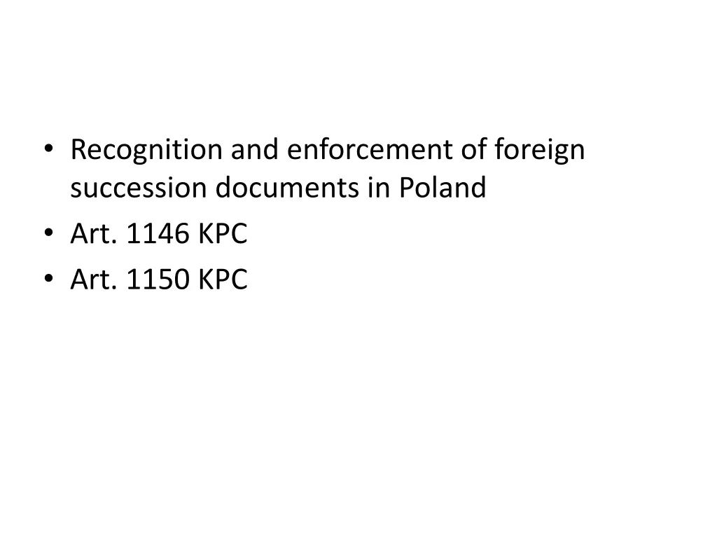 recognition and enforcement of foreign succession