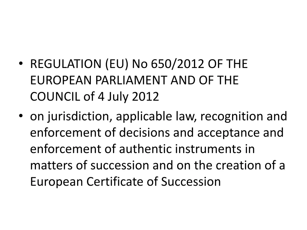 regulation eu no 650 2012 of the european