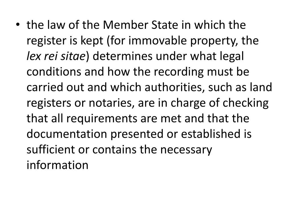 the law of the member state in which the register