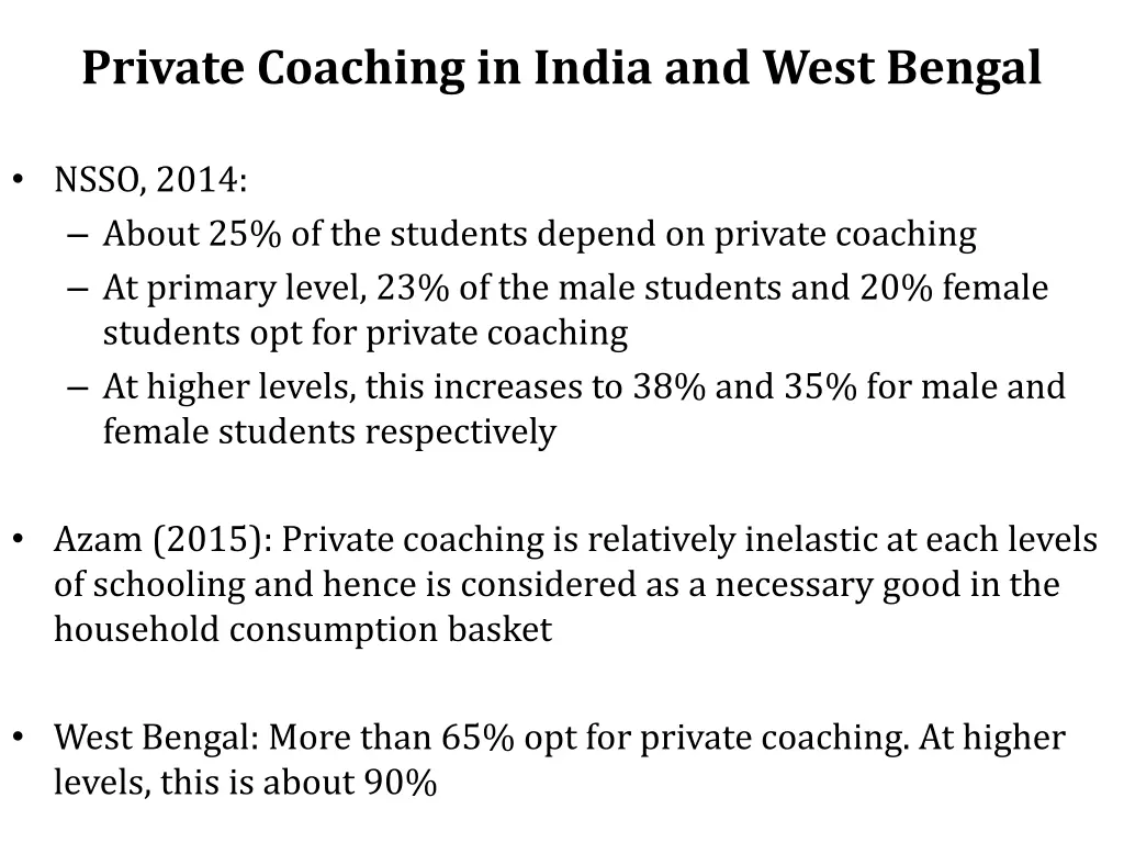 private coaching in india and west bengal