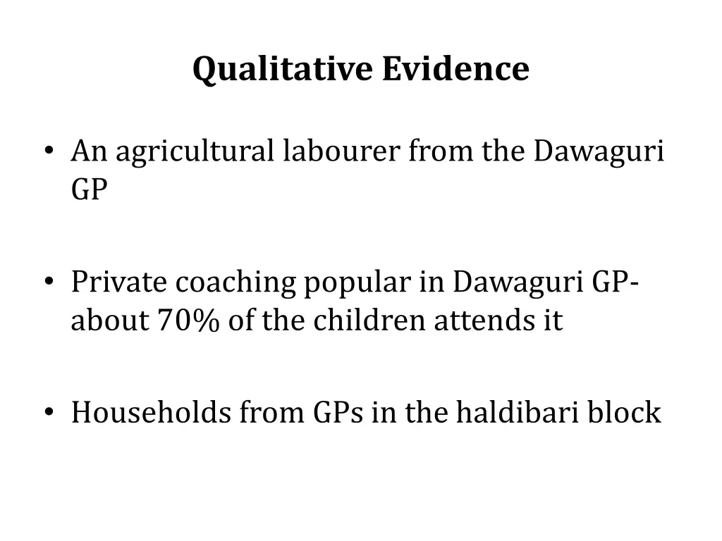 qualitative evidence