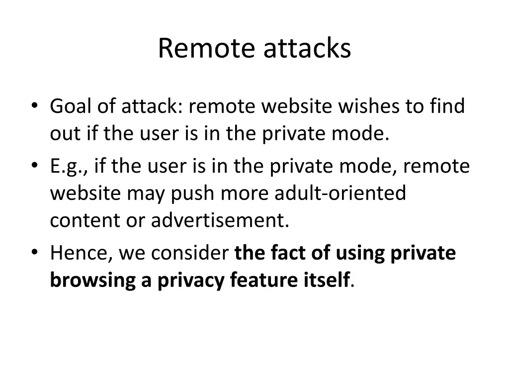 remote attacks