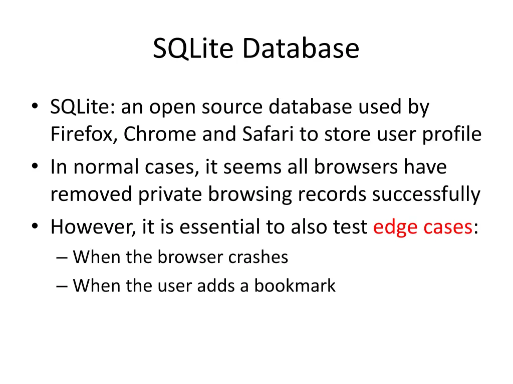 sqlite database