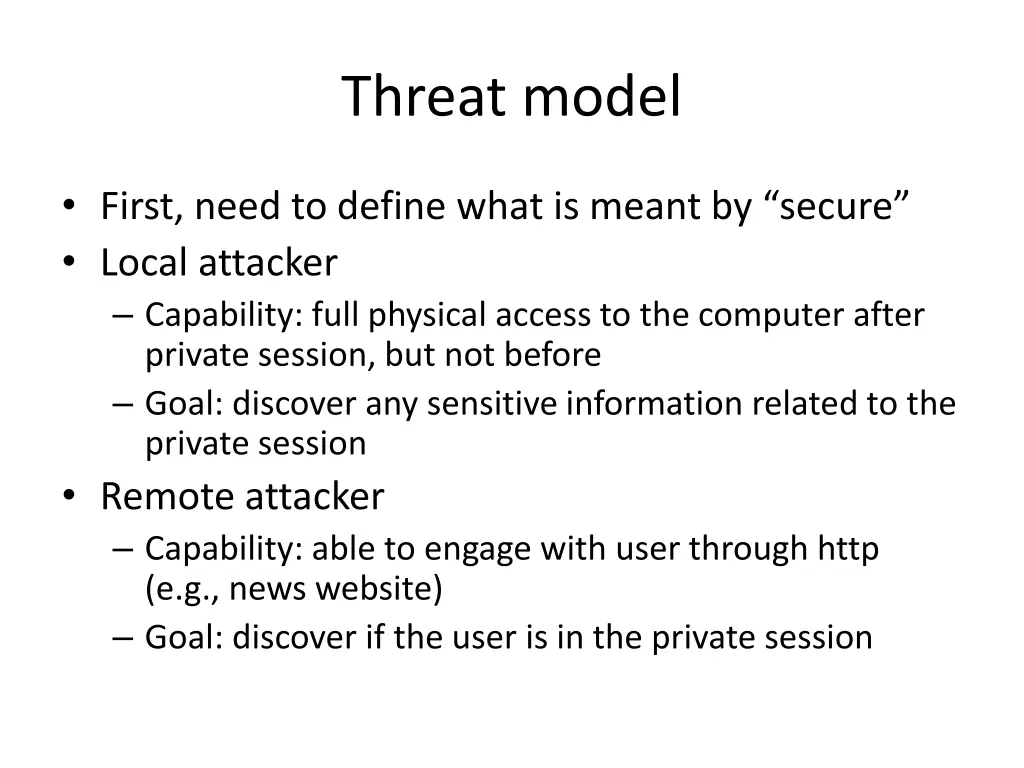 threat model