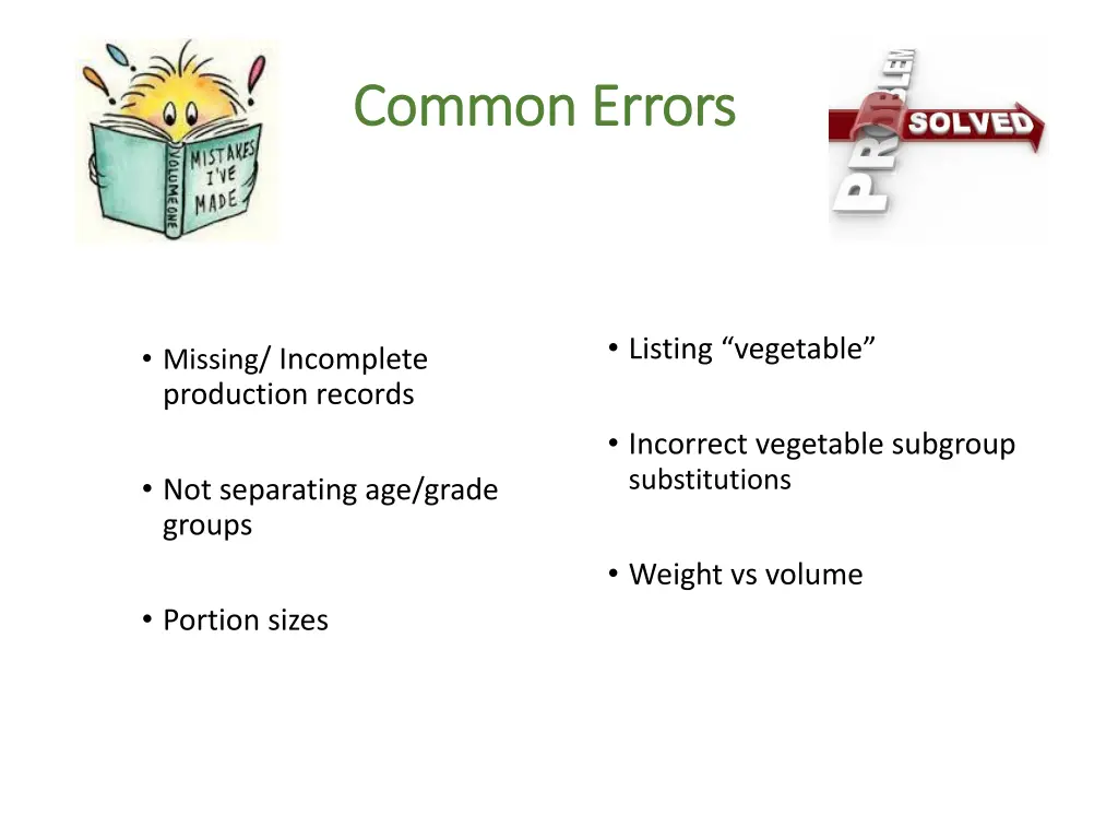 common errors common errors