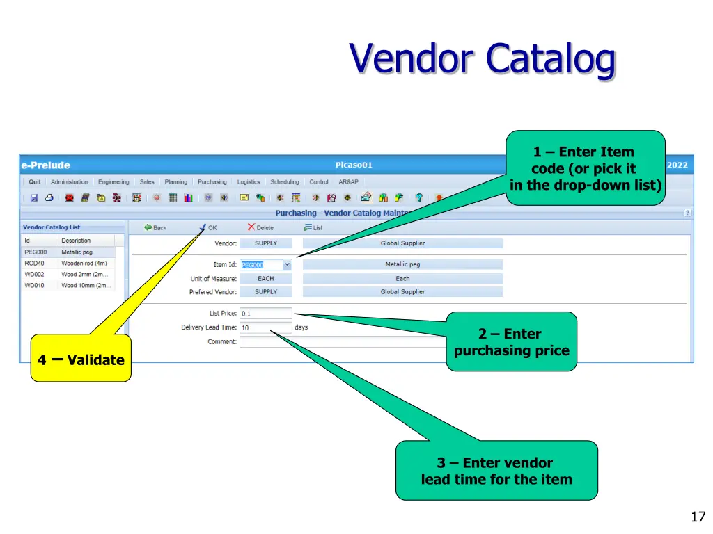 vendor catalog