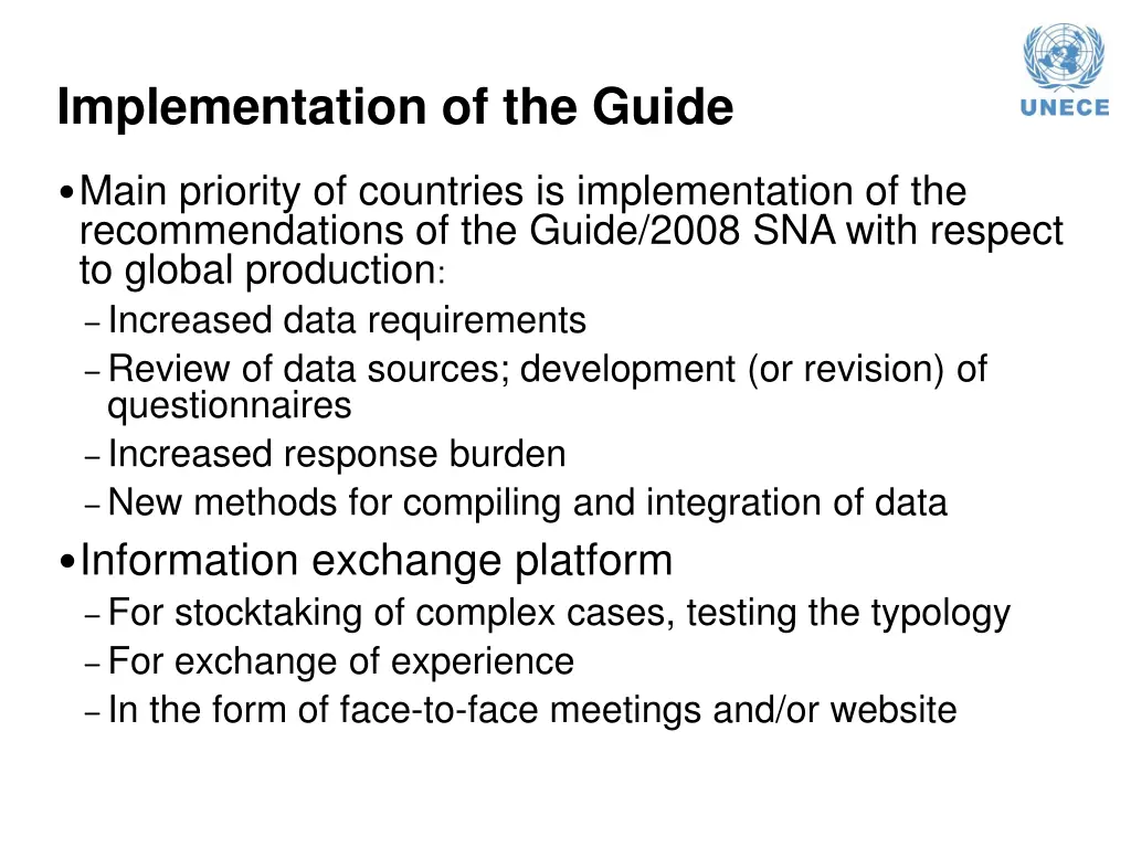 implementation of the guide