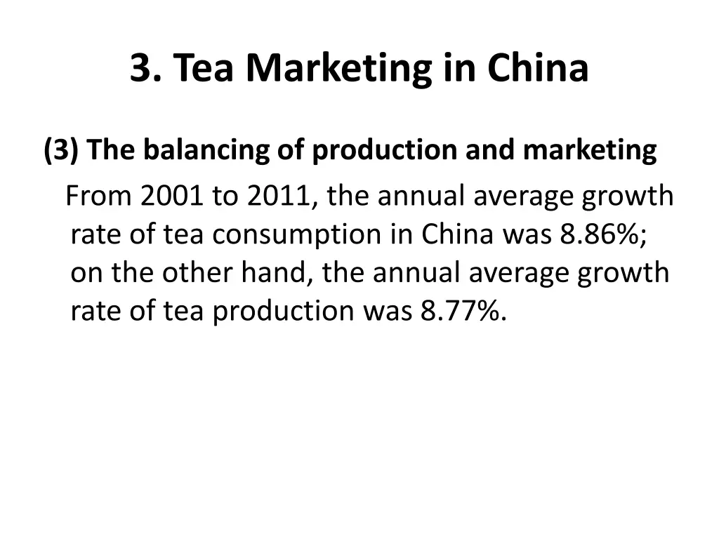 3 tea marketing in china