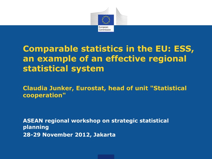 comparable statistics in the eu ess an example