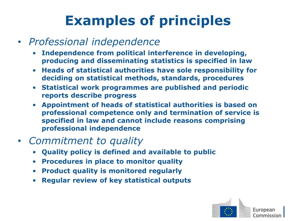 examples of principles