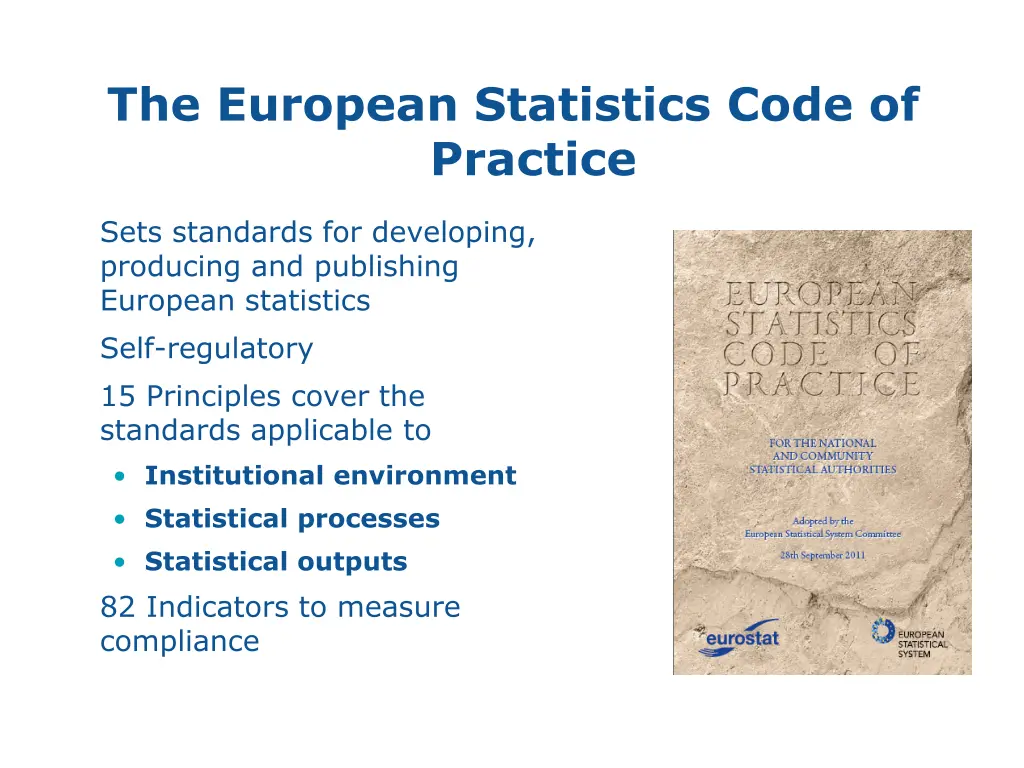 the european statistics code of practice