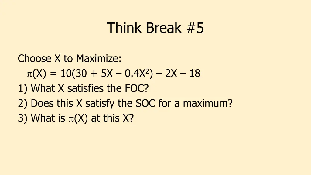 think break 5