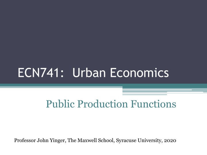 ecn741 urban economics