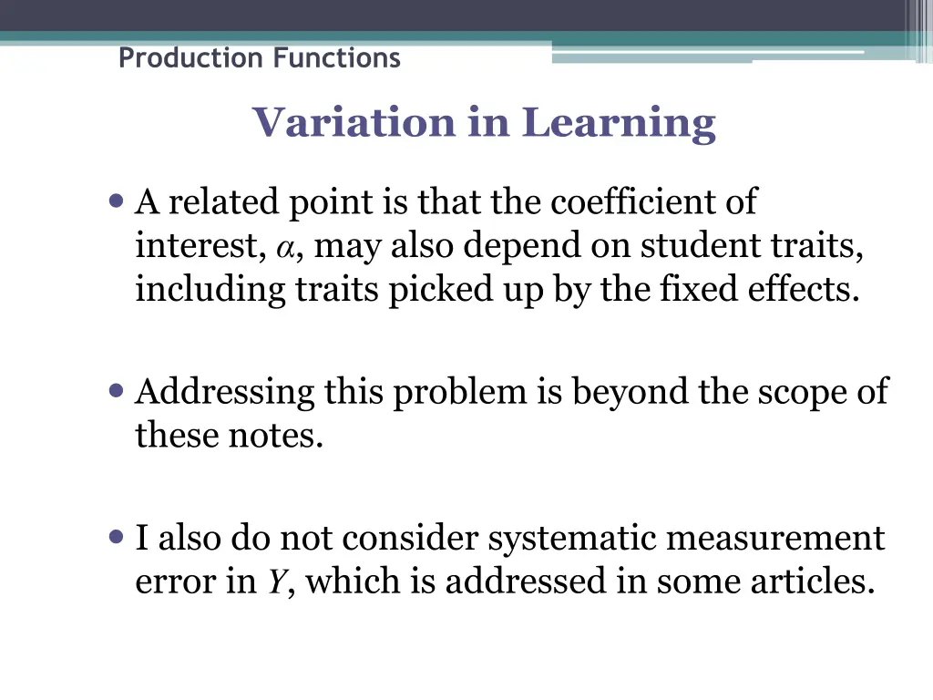 production functions 10