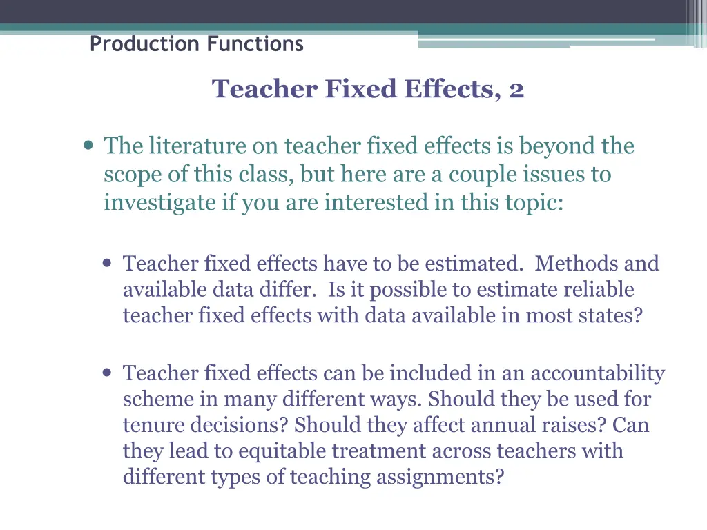 production functions 27