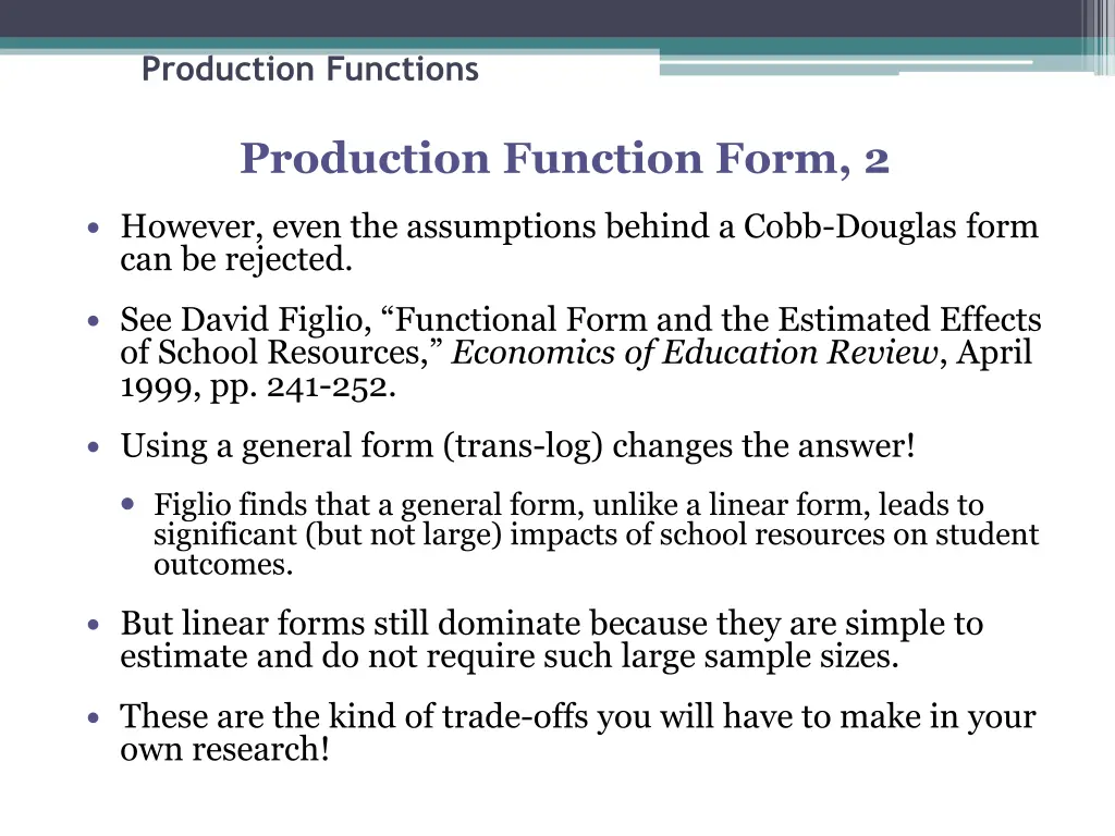 production functions 6