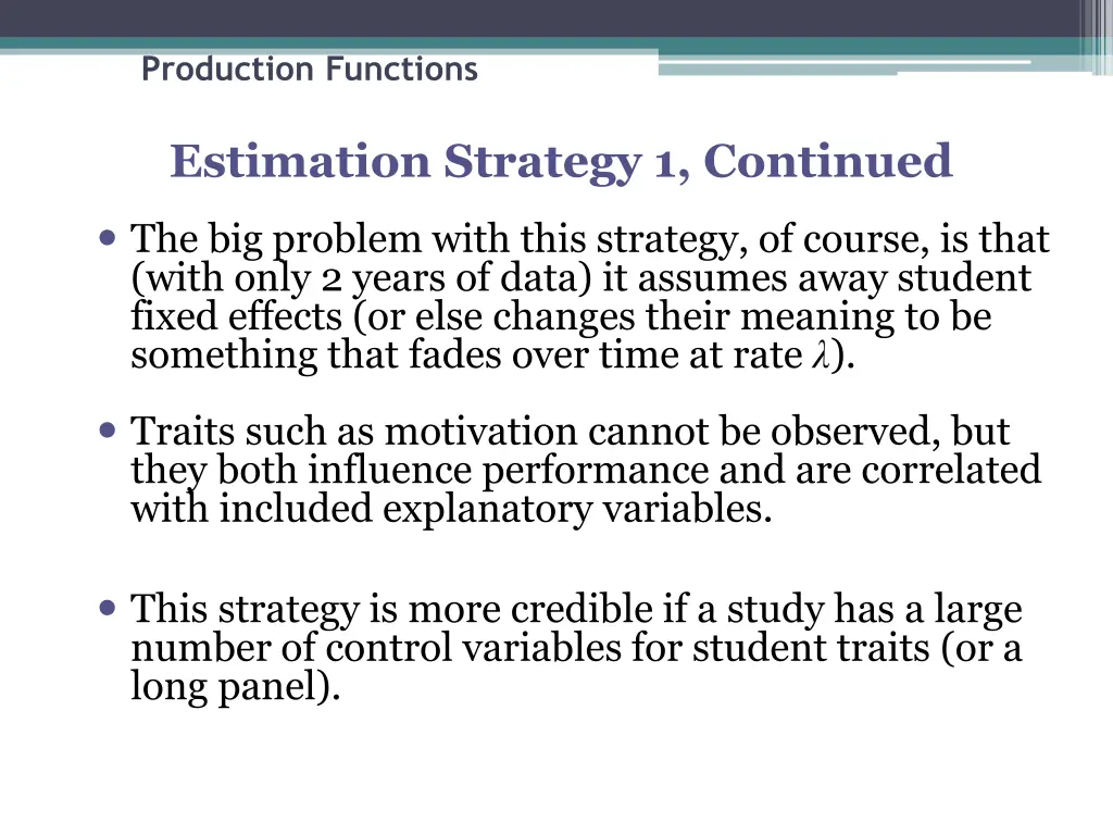 production functions 8