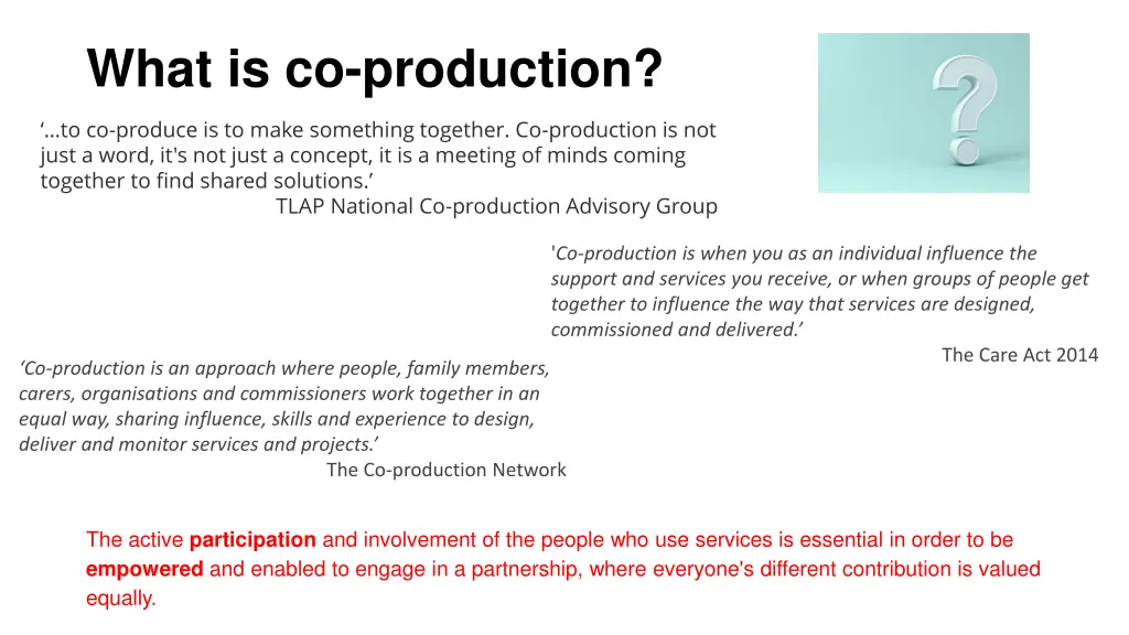 what is co production