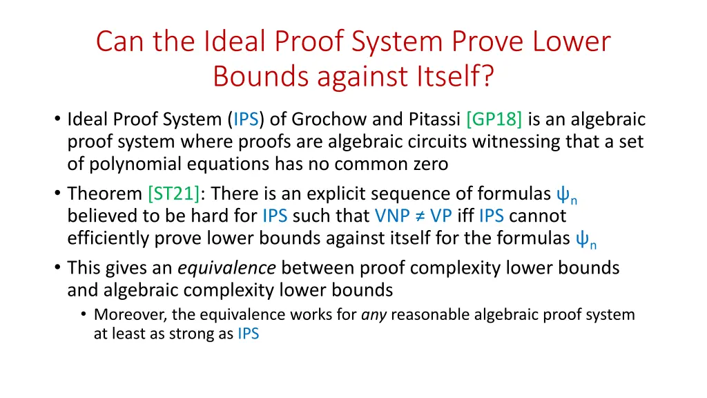 can the ideal proof system prove lower bounds