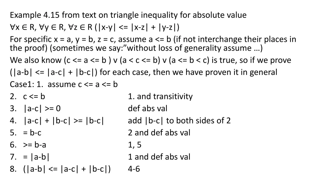 example 4 15 from text on triangle inequality