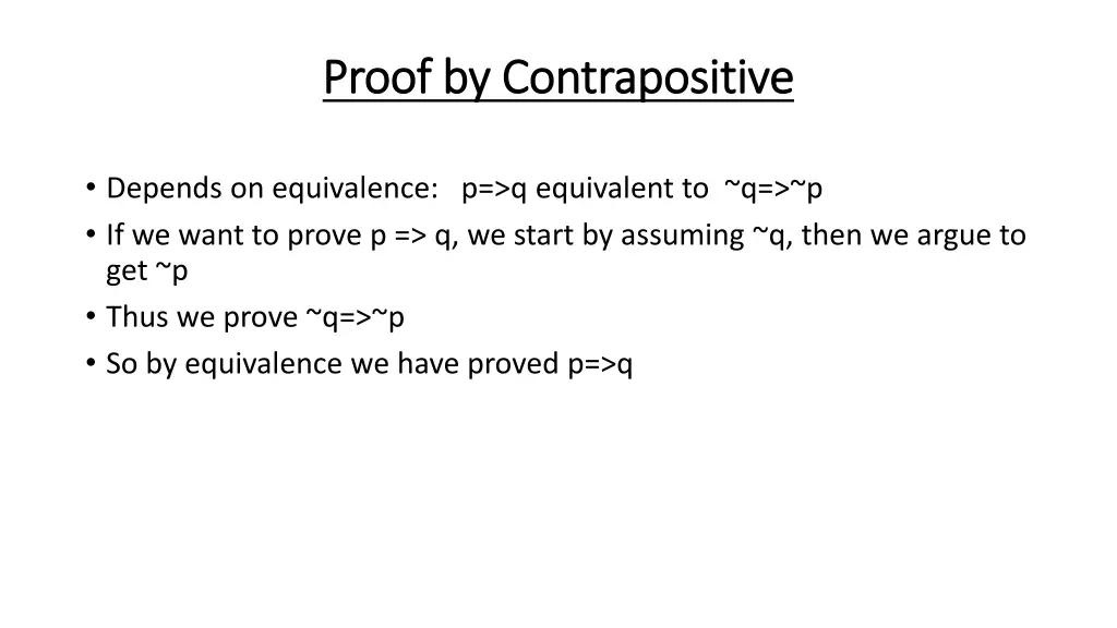 proof by contrapositive proof by contrapositive