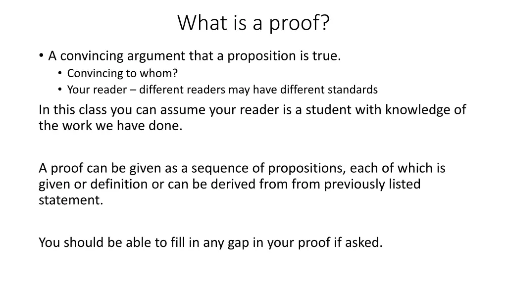 what is a proof